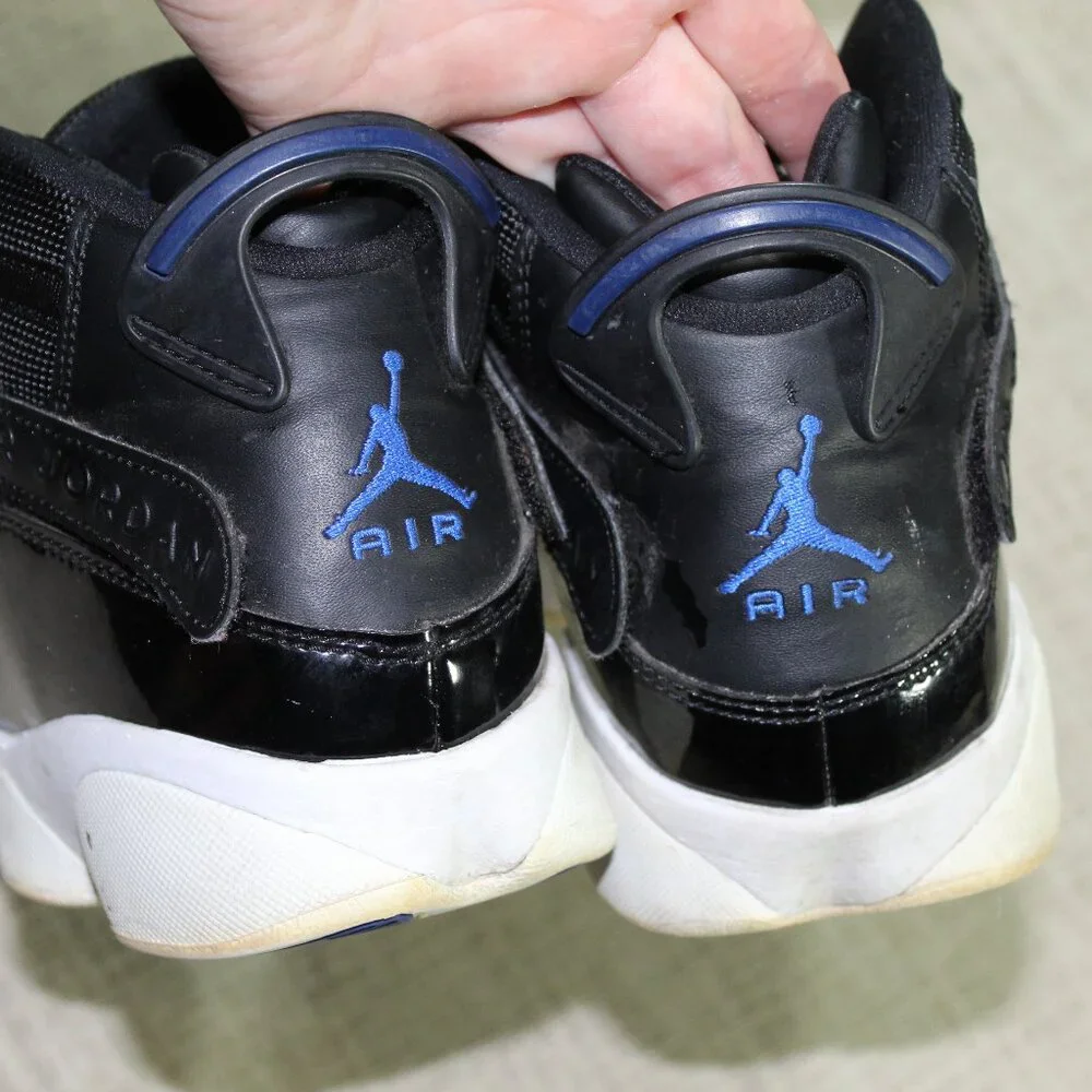Nike Air Jordan 6 Rings Space Jam Size 9 Black and Blue Athletic Shoes